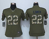 Women Nike Limited Dallas Cowboys #22 E.Smith Green Green Salute To Service Jersey,baseball caps,new era cap wholesale,wholesale hats